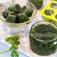 Parsley para sa taglamig: mga recipe para sa pag-aani Ay parsley inasnan para sa taglamig